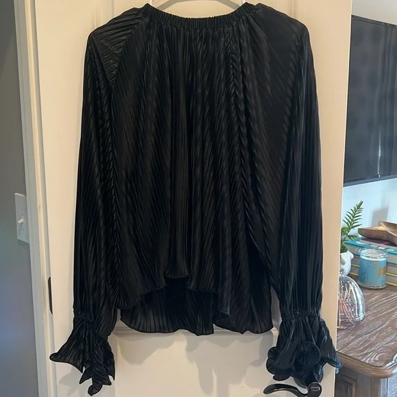 Black Pleated Top - Picture 3 of 5